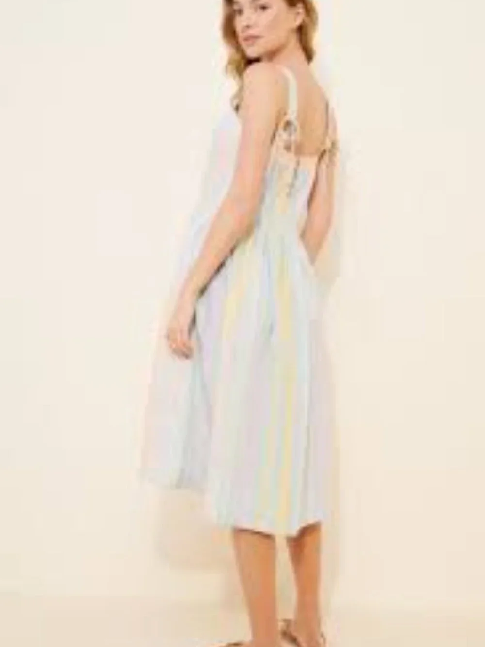 Free People Primavera Striped Midi Dress w Pockets Size S NWOT - Picture 13 of 13